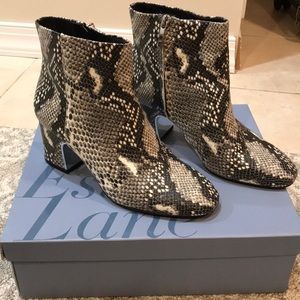 Snake skin booties